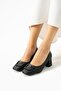 Women's Black Butterfly Detailed Accessory Heeled Shoes