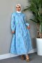 Blue Guipure Dress - 3