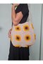 Hand Knitted Bag/ Motif Bag/ Sunflower Bag/ Women's Bag - 3