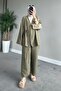 Olive Linen Set - Thin String
