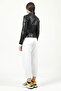 Evelyn Women's Slimfit Genuine Leather Coat Black - 6