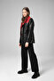 Wm043 Vejetal Real Leather Women's Jacket Black - 2