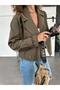 Short Trenchcoat - Khaki Geknöpft - 6
