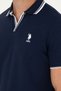 Men's Slim Fit Polo Neck Navy Blue T-Shirt 50285158-Vr033 - 7