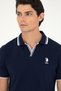 Men's Slim Fit Polo Neck Navy Blue T-Shirt 50285158-Vr033 - 2