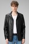 E1031-1 Genuine Leather Men's Coat Black