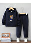 Bear Premium 3 for Boy Yarn Compact Sweatshirt & Tracksuit Set - 2 Piece Sports Set