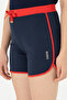 Women's Navy Blue Knitted Shorts 50285890 -Vr033 - 5