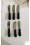 6-Piece Black Marble Luxury Butter and Jam Knife Set