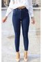 Women's Blue High Waist Ankle Length Slim Leg Skinny Lycra Jeans - 3