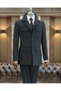 Italian Style Slim Fit Safari Jacket Pants Suit Anthracite T11959