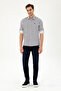 Men's Navy Blue Striped White Shirt 50296599 -Vr033 - 4