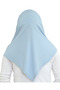 Ready to Wear Turban Soft Headscarf Shawl - Baby Blue - 7