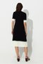 Black Ecru Midi Length Corduroy Knitwear Dress - 6