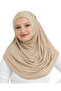 Ready to Wear Turban Soft Headscarf Shawl - Dark Mink - 2