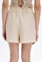 Beige Striped Shorts - 5