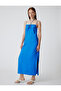 X Şahika Ercümen - Strappy Viscose Long Dress with Ring Detail and Slit