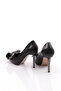 Women's High Heel Shoes Black Metallic 23611062859 - 3