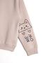 Hooded Long Sleeve Stone Color Girl's Sweatshirt - 2