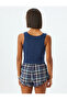 Thick Strap Pajama Top with Cotton Print Detail - 3