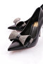 Women's High Heel Shoes Black Metallic 23611062859 - 4