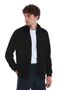Black Regular Fit Full Zipper Fleece Sweatshirt - 5
