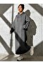 Women's Oversize Hooded Long Dress with Pockets / Tunic - 3