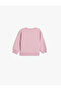 Sweat Long Sleeve Crew Neck Print Detailed Raised Cotton - 2