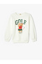 Sweatshirt Teddy Bear Printed Long Sleeve Crew Neck