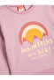 Sweat Long Sleeve Crew Neck Print Detailed Raised Cotton - 3