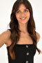 Women's Black Sleeveless T-Shirt 50286100-Vr046 - 2
