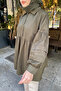 Garnished Lined Short Trench Coat - Khaki - 3