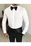 Italian Cut Groom Suit Slim Fit Horse Collar Men's Shirt T3470