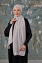 شال شيفون كريب - حجري - 3