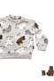 Baby Boy Teddy Bear Printed Sweatshirt - 4