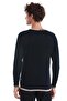 Navy Blue Regular Fit Plain Crew Neck Wool Knitwear Sweater - 6
