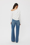 Ecru Rose Detailed Gathered Side Blouse - 5