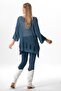 Truvakar Kol Özden Autumn and Winter Authentic Loose Knitwear Blouse Indigo Indg - 2
