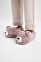 Women's Teddy Bear Themed Plush Slippers C8512Ax24Au - 2