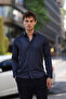 Slim Fit Satin Shirt with Snap Fasteners - 2