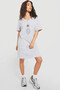 Star Princess Gray V Neck Half Sleeve Knee Length Comfortable Home Dress Nightgown