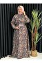 Patterned Chiffon Flared Dress - 2