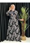 Patterned Chiffon Flared Dress - 3