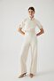 Stone Detailed Collar - Regular Fit Jumpsuit
