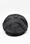 Men's 8 Pieces Cotton Newsboy British Cap Hat Black - 2