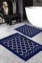 Modern Patterned 2-Piece Rug Set (60x100/40x60) Bath Mat Set