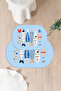 Digital Washable Colorful Fish Pattern Oval Bath Mat Toilet Set - 5