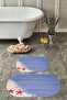 Digital Washable Modern Starfish Oval Bath Mat Toilet Set - 6