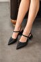 Women's Franco Low Heel Shoes - black-leather - 6