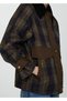 Contrast Collar Checked Parka - 5